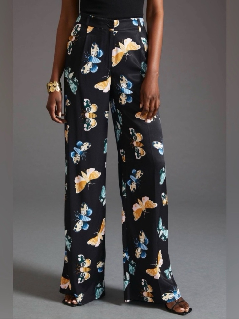 Anthropologie Sarah Gordon x Maeve Butterfly Print Trousers